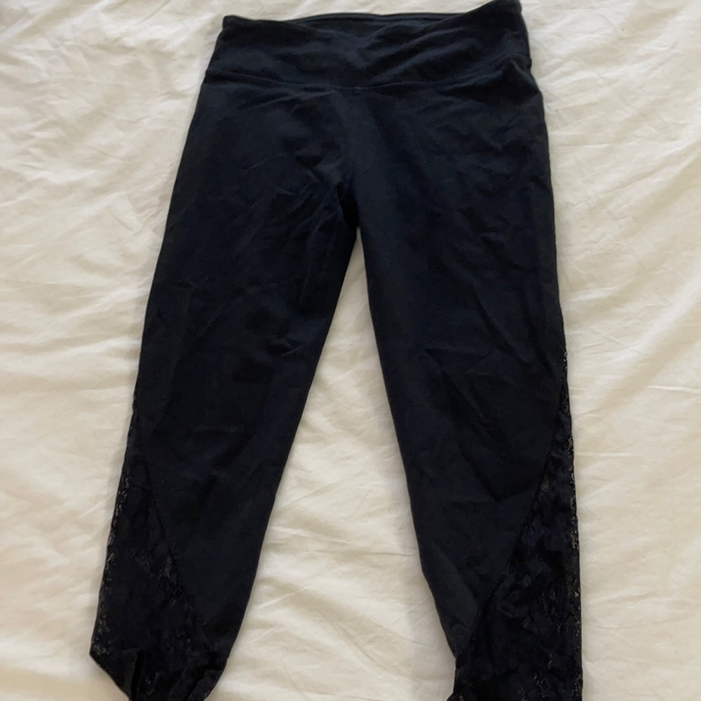 Black and lace leggings